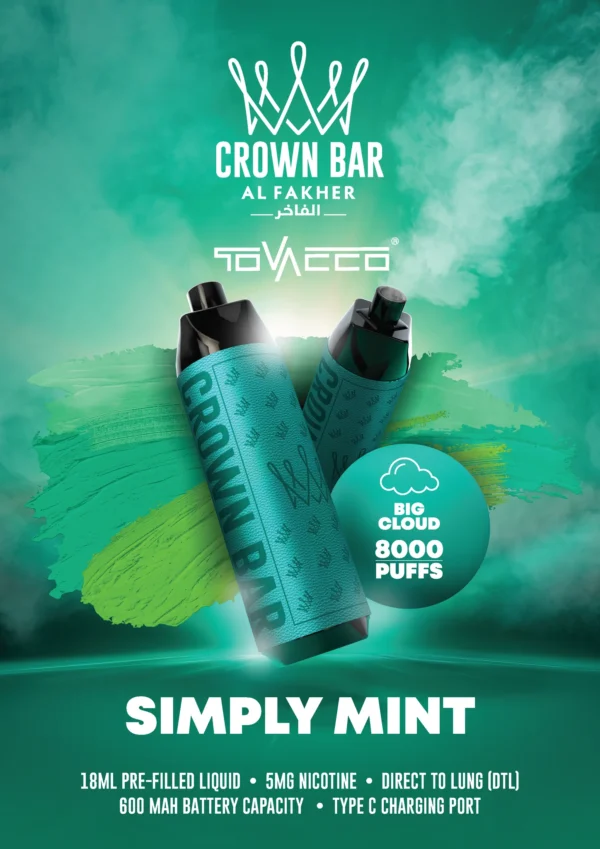 Al Fakher Vape Crown Bar Big Cloud 8000 Puffs 5% Nicotine Disposable Vape Wholesale - European Warehouse Stock - FishVape - 4