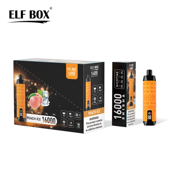 ELF BOX SHISHA 16000 Puffs 0%/2%/3%/5% Nikotin genopladelig engangsvape Engros - FishVape - 12