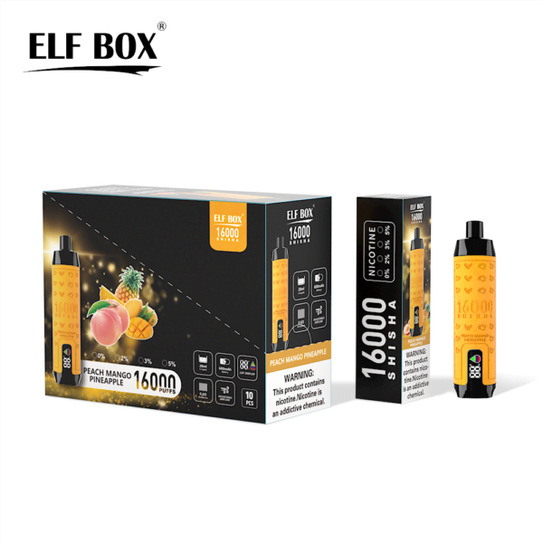 ELF BOX SHISHA 16000 Puffs 0%/2%/3%/5% Nikotin genopladelig engangsvape Engros - FishVape - 13