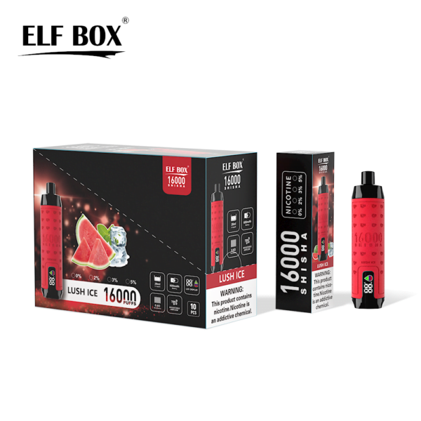 ELF BOX SHISHA 16000 Puffs 0%/2%/3%/5% Nikotin genopladelig engangsvape Engros - FishVape - 14