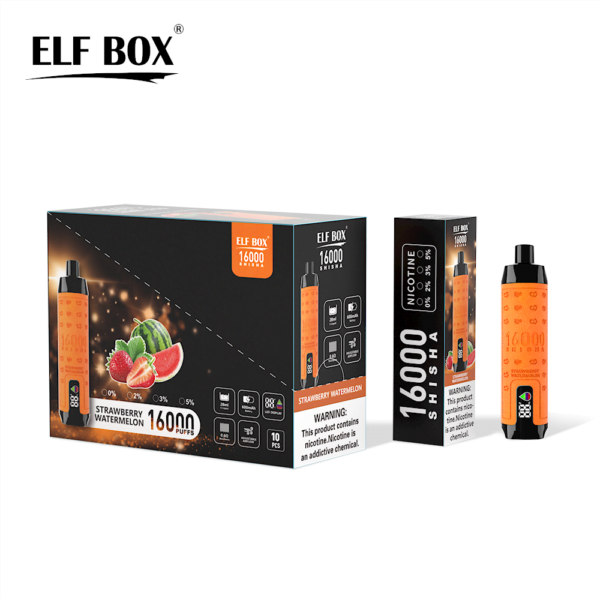 ELF BOX SHISHA 16000 Puffs 0%/2%/3%/5% Nikotin genopladelig engangsvape Engros - FishVape - 5