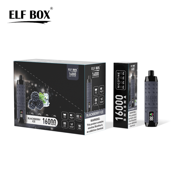 ELF BOX SHISHA 16000 Puffs 0%/2%/3%/5% Nikotin genopladelig engangsvape Engros - FishVape - 6