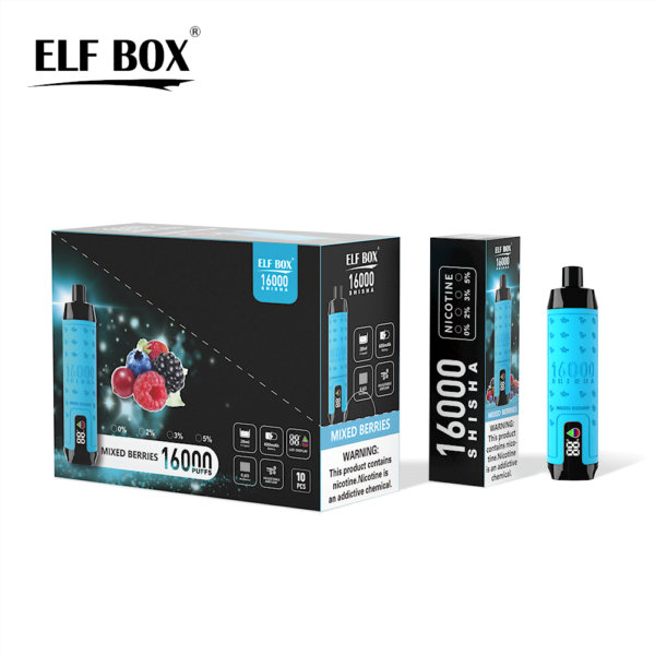 ELF BOX SHISHA 16000 Puffs 0%/2%/3%/5% Nikotin genopladelig engangsvape Engros - FishVape - 7