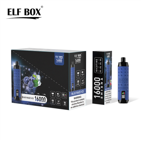 ELF BOX SHISHA 16000 Puffs 0%/2%/3%/5% Nikotin genopladelig engangsvape Engros - FishVape - 8