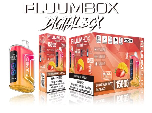 FluuM Digital Box TN 15000 Pahvid 0% 2% 3% 5% Nikotiini Laetavad Ühekordsed Vape Pliiatsipadjad E-sigarettide hulgimüük - FishVape - 11