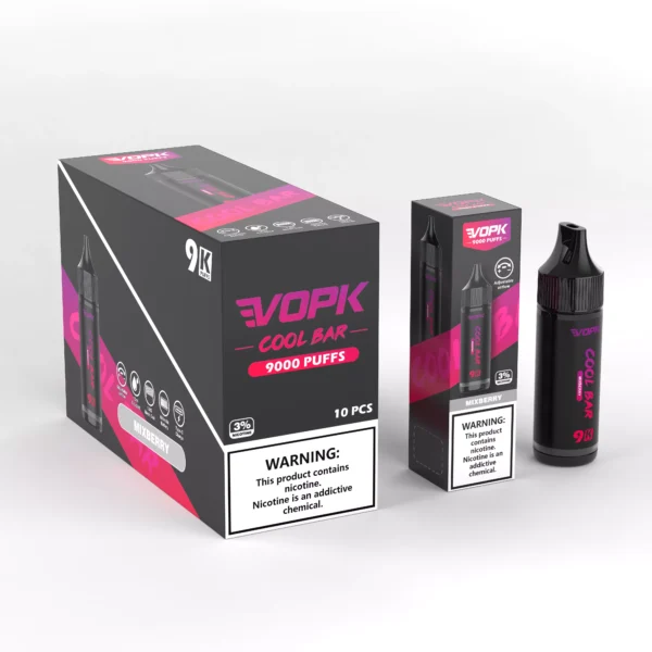 VOPK COOL BAR-9000 PUFFS 0% 2% 3% 5% Nicotine Disposable Vape Wholesale - FishVape - 7