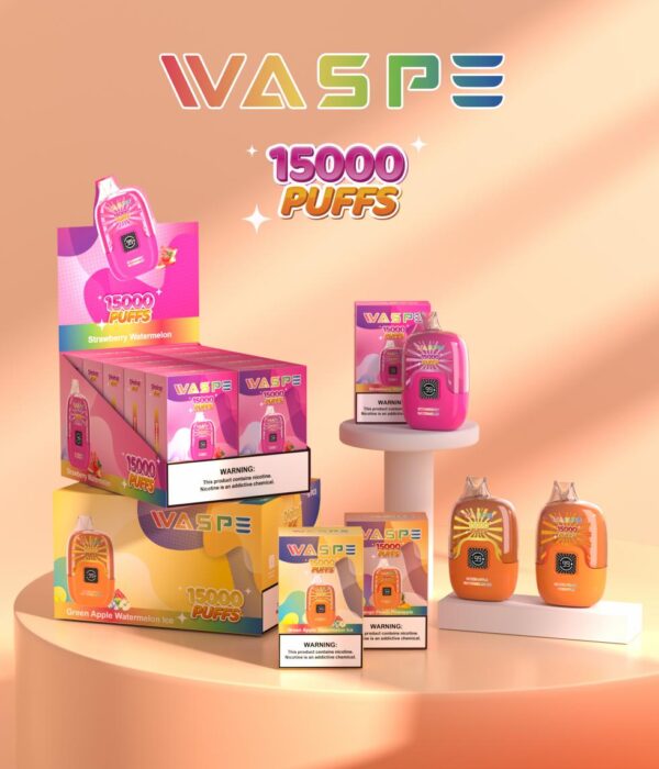 WASPE 15000 PUFFS Caja digital 0% 2% 3% 5% Nicotina Vape desechable al por mayor - FishVape - 1