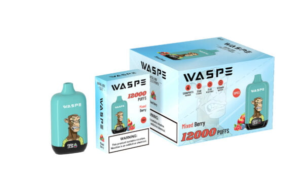 Цифровая коробка WASPE 12000 PUFFS 0% 2% 3% 5% Никотиновая одноразовая электронная сигарета оптом - FishVape - 6