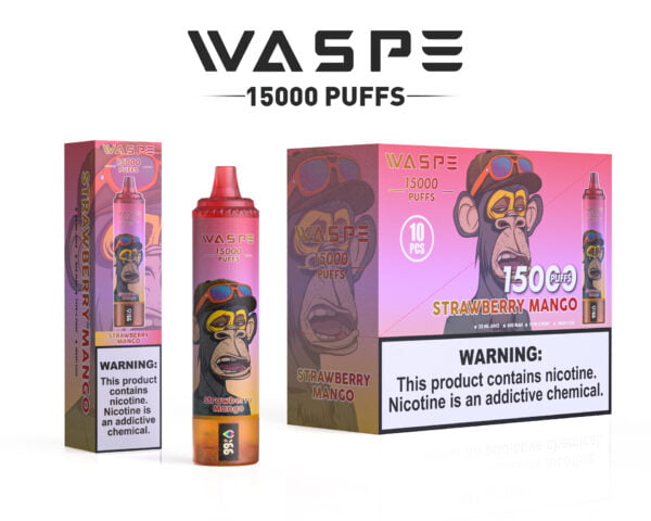 WASPE 15000 PUFFS 0% 2% 3% 5% Никотиновый одноразовый вейп оптом - FishVape - 12