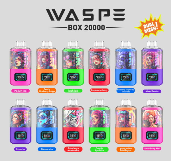 WASPE 20000 PUFFS Dual Mesh Box 0% 2% 3% 5% Nicotine Disposable Vape Wholesale - FishVape - 2