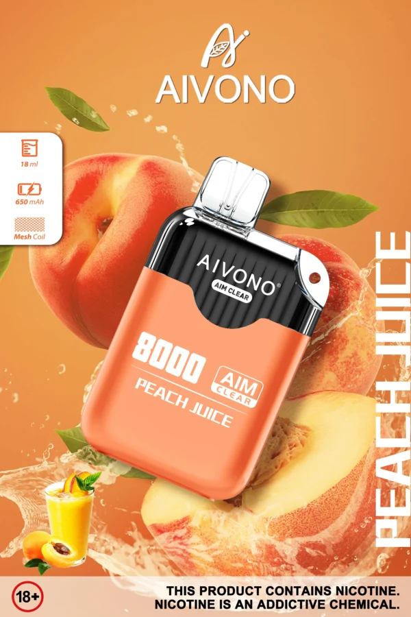 AIVONO AIM CLEAR 8000 Puffs 0% 2% 5% Caneta Vapes descartáveis ​​recarregáveis ​​com baixo teor de nicotina em massa Compre no atacado - FishVape - 10