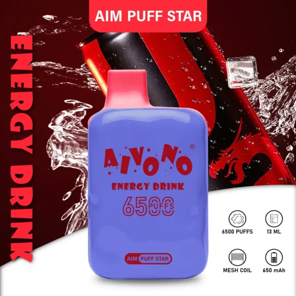 AIVONO AIM PUFFSTAR 6500 Puffs 0% 2% 5% Caneta Vapes descartáveis ​​recarregáveis ​​com baixa nicotina em massa Comprar no atacado - FishVape - 4