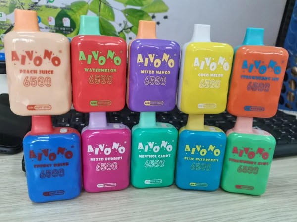 AIVONO AIM PUFFSTAR 6500 Puffs 0% 2% 5% Caneta Vapes descartáveis ​​recarregáveis ​​com baixa nicotina em massa Compre no atacado - FishVape - 1