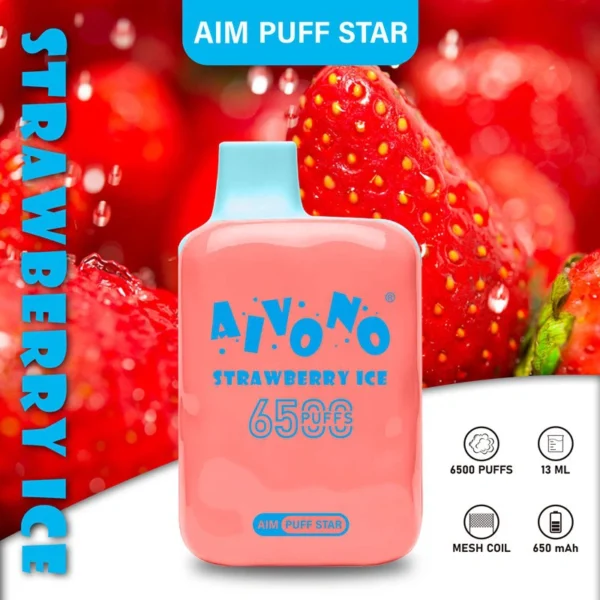 AIVONO AIM PUFFSTAR 6500 Puffs 0% 2% 5% Caneta Vapes descartáveis ​​recarregáveis ​​com baixa nicotina em massa Compre no atacado - FishVape - 10