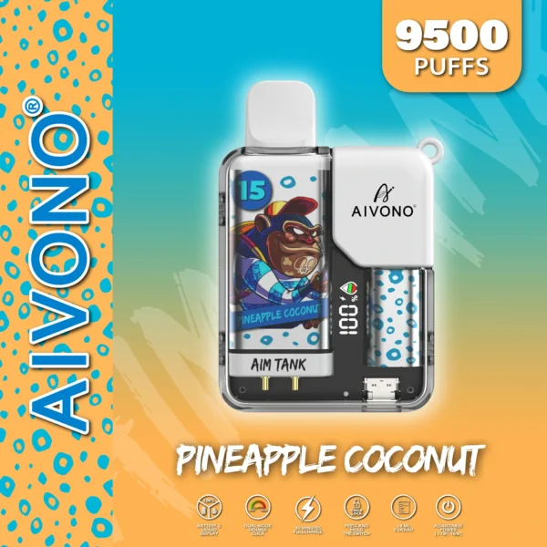 AIVONO AIM TANK 9500 Puffs 0% 2% 3% 5% Перезаряжаемые одноразовые ручки для электронных сигарет с низким содержанием никотина. Купить оптом - FishVape - 9