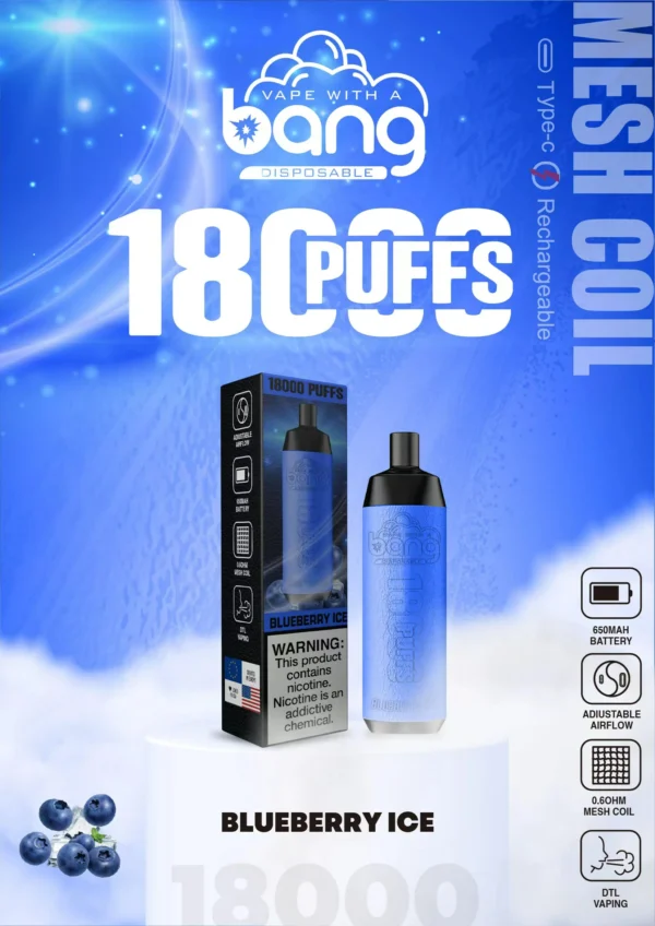 Bang Crown Bar 18000 Puffs 0% 2% 3% 5% Low Nicotine Rechargeable Disposable Vapes Pen Bulk Buy Wholesale - FishVape - 3