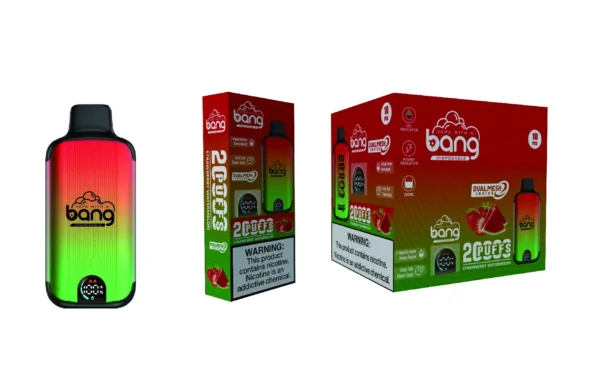 Bang Vape 20000 Puffs Dual Mesh 0% 2% 3% 5% Display LED com baixo teor de nicotina Recarregável em massa Compre Caneta Vape Descartável no atacado - FishVape - 4