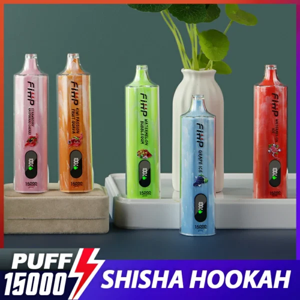 FIHP Shisha Hookah 15000 Puffs Low Nicotine Rechargeable Disposable Vapes Pen Bulk Buy Wholesale - FishVape - 1