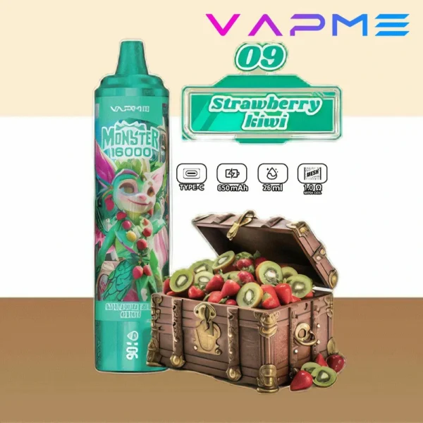 Vapme Monster 16000 Puffs 2% 5% Никотиновые перезаряжаемые одноразовые вейпы оптом купить оптом - FishVape - 3