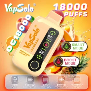 Vapsolo DG 18000 Puffs 2% 5% Low Nicotine Rechargeable Disposable Vapes Pen Bulk Buy Wholesale - FishVape - 9