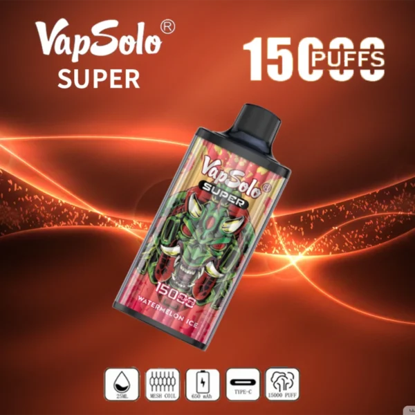 Vapsolo Super 15000 Puffs 2% 5% с низким содержанием никотина. Купить перезаряжаемую одноразовую ручку для вейпов оптом - FishVape - 5