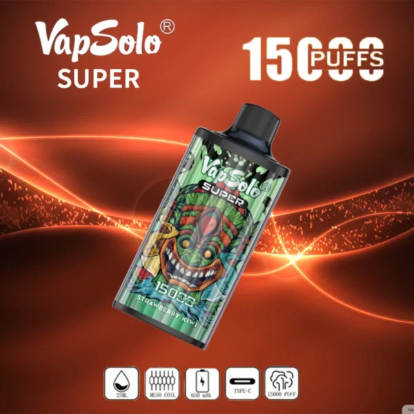 Vapsolo Super 15000 Puffs 2% 5% с низким содержанием никотина Купить перезаряжаемую одноразовую ручку для вейпов оптом - FishVape - 6