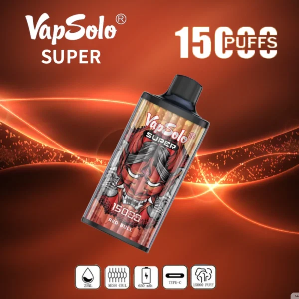 Vapsolo Super 15000 Puffs 2% 5% с низким содержанием никотина Купить перезаряжаемую одноразовую ручку для вейпов оптом - FishVape - 9