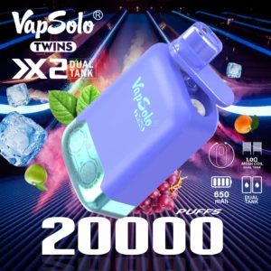 VapSolo Twins 20000 Puffs 2% 5% Stylo à vape jetable rechargeable à faible teneur en nicotine Acheter en gros - FishVape - 15