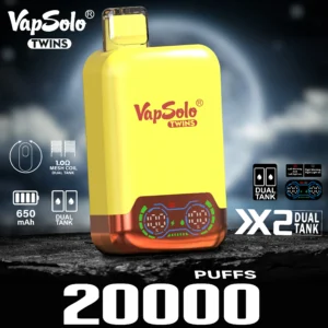 VapSolo Twins 20000 Puffs 2% 5% Stylo à vape jetable rechargeable à faible teneur en nicotine Acheter en gros - FishVape - 16