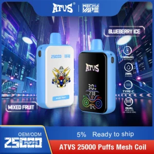 ATVS 25000 Puffs Dual Mesh 5% Stylo à vape jetable rechargeable à faible teneur en nicotine Acheter en gros - FishVape - 16