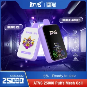 ATVS 25000 Puffs Dual Mesh 5% Stylo à vape jetable rechargeable à faible teneur en nicotine Acheter en gros - FishVape - 15