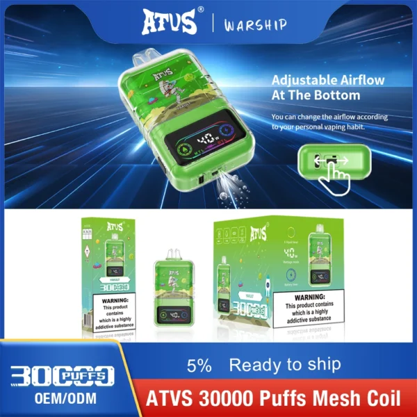 ATVS 30000 Puffs Dual Mesh 5% Baixa Nicotina Recarregável Vapes Canetas Descartáveis ​​Comprar Atacado - FishVape - 7