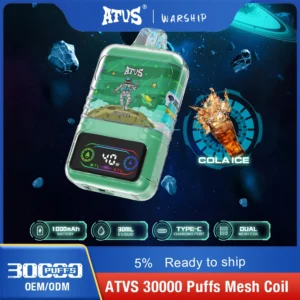 ATVS 30000 Puffs Dual Mesh 5% Baixa Nicotina Recarregável Vapes Pen Bulk Comprar Atacado - FishVape - 12