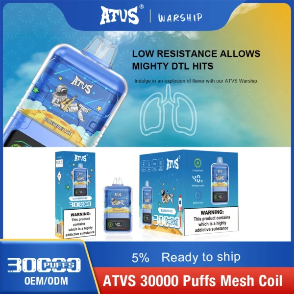 ATVS 30000 Puffs Dual Mesh 5% Baixa Nicotina Recarregável Vapes Canetas Descartáveis ​​Comprar Atacado - FishVape - 10