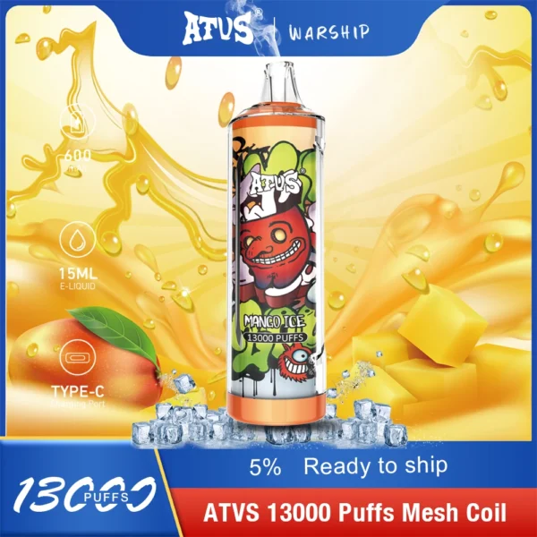 Atvs 13000 Puffs 5% Oplaadbare wegwerpvapes-pen met laag nicotinegehalte, bulk kopen groothandel - FishVape - 8