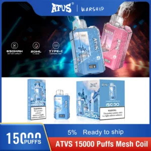 Atvs 15000 Puffs 5% Перезаряжаемые одноразовые вейпы-ручки с низким содержанием никотина, оптовая покупка оптом - FishVape - 16