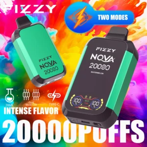 Fizzy Nova 20000 Puffs Dual Mesh 2% 5% Low Nicotine Rechargeable Disposable Vapes Pen Bulk Buy Wholesale - FishVape - 10