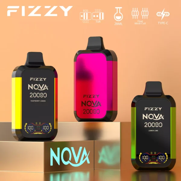 Fizzy Nova 20000 Puffs Dual Mesh 2% 5% Low Nicotine Rechargeable Disposable Vapes Pen Bulk Buy Wholesale - FishVape - 1