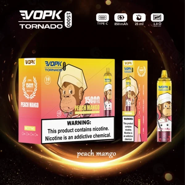 VOPK Tornado 15000 Puffs 0% 2% 3% 5% Low Nicotine Rechargeable Disposable Vapes Pen Bulk Buy Wholesale - FishVape - 2