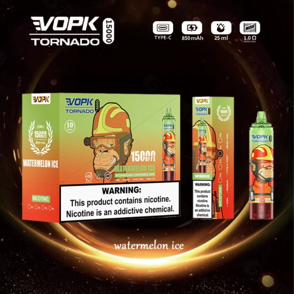 VOPK Tornado 15000 Puffs 0% 2% 3% 5% Low Nicotine Rechargeable Disposable Vapes Pen Bulk Buy Wholesale - FishVape - 3