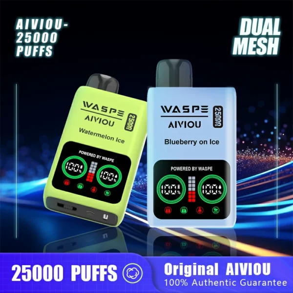 WASPE 25000 PUFFS Dual Mesh Box 0% 2% 5% Nikotinarm, LED-Anzeige, wiederaufladbar, Einweg-Vapes, Pen, Großpackung, Großhandel kaufen – FishVape – 1