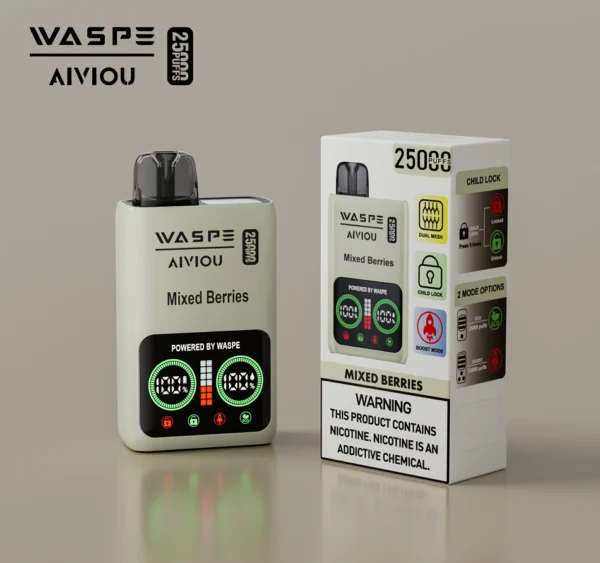 WASPE 25000 PUFFS Dual Mesh Box 0% 2% 5% Nikotinarm, LED-Anzeige, wiederaufladbar, Einweg-Vapes, Pen, Großpackung, Großhandel kaufen – FishVape – 10