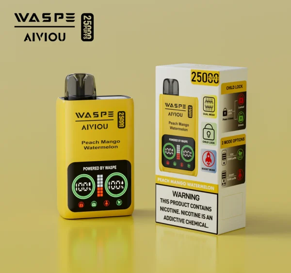 WASPE 25000 PUFFS Dual Mesh Box 0% 2% 5% Nikotinarm, LED-Anzeige, wiederaufladbar, Einweg-Vapes, Pen, Großpackung, Großhandel kaufen – FishVape – 9