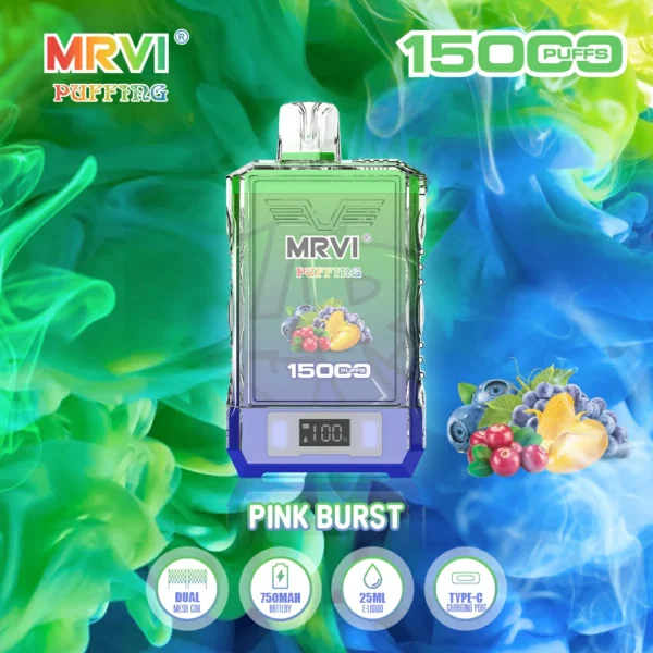 MRVI Puffing 15000 Puffs Dual Mesh Digital Képernyő 2% 5% Alacsony nikotintartalmú újratölthető eldobható Vapes Pen tömeges vásárlás Nagyker - FishVape - 11