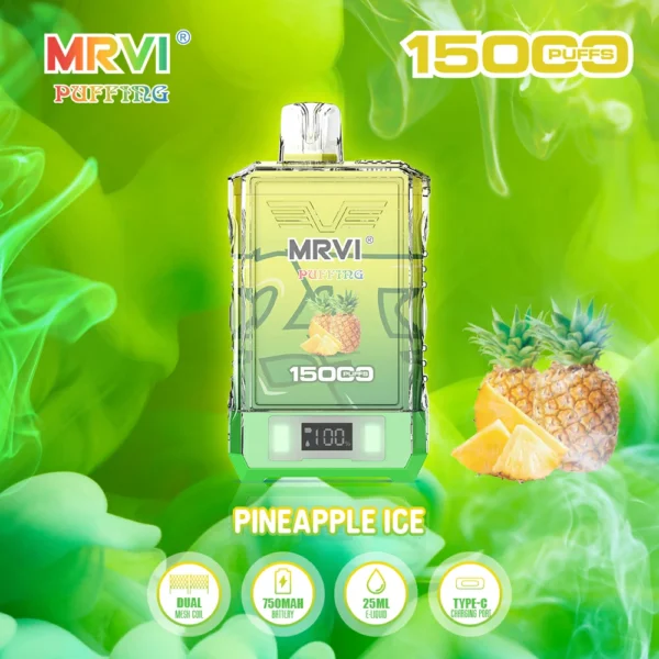 MRVI Puffing 15000 Puffs Dual Mesh Digital Screen 2% 5% Alacsony nikotin tartalmú újratölthető eldobható Vapes Pen tömeges vásárlás Nagyker - FishVape - 10