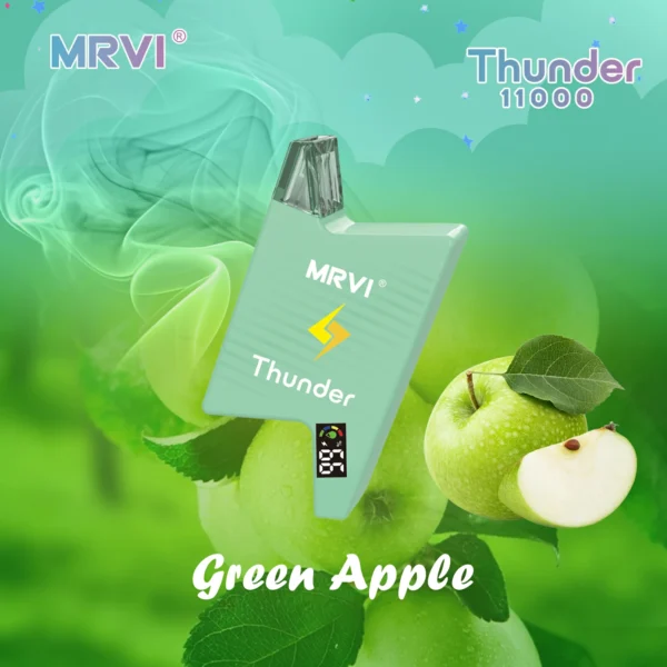 MRVI Thunder 11000 Puffs Цифровой экран 2% 3% 5% Перезаряжаемая одноразовая ручка для электронных сигарет с низким содержанием никотина Купить оптом - FishVape - 11