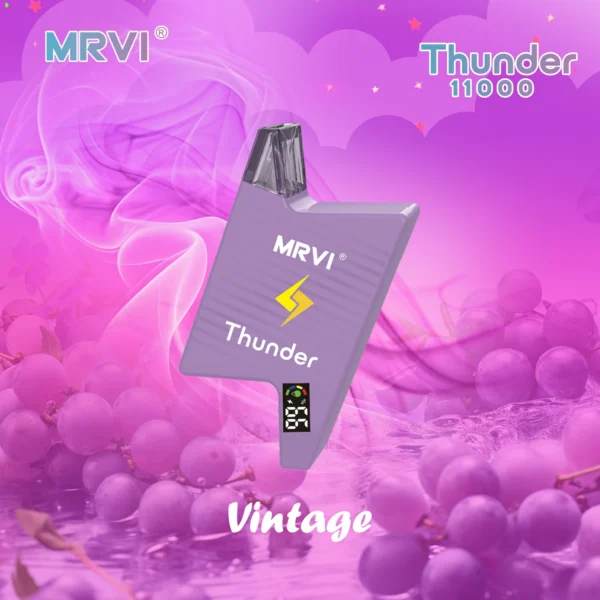 MRVI Thunder 11000 Puffs Digital Screen 2% 3% 5% Low Nicotine Rechargeable Disposable Vapes Pen Bulk Buy Wholesale - FishVape - 5