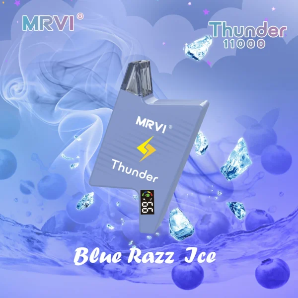 MRVI Thunder 11000 Puffs Digital Screen 2% 3% 5% Low Nicotine Rechargeable Disposable Vapes Pen Bulk Buy Wholesale - FishVape - 7