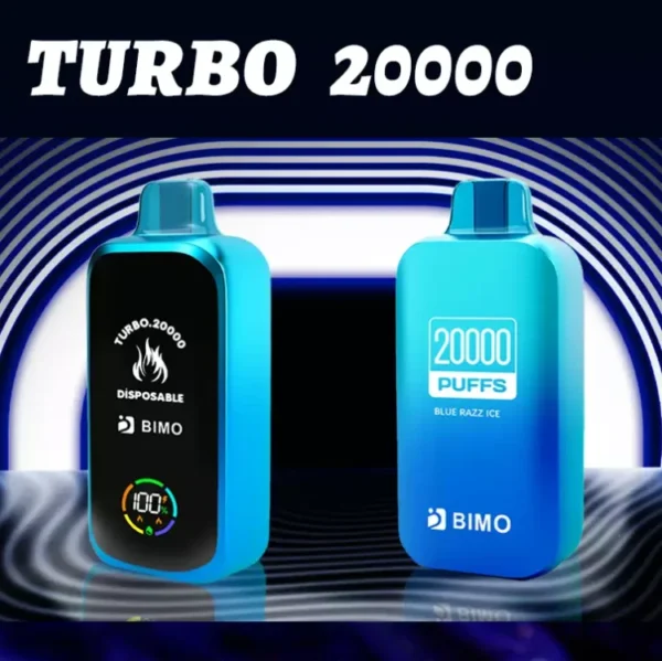 BIMO Turbo 20000 Puffs Full Screen 0% 2% 5% Low Nicotine Rechargeable Disposable Vapes Pen Bulk Buy Wholesale - FishVape - 1