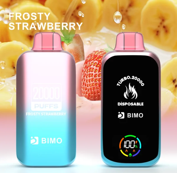 BIMO Turbo 20000 Puffs Full Screen 0% 2% 5% Low Nicotine Rechargeable Disposable Vapes Pen Bulk Buy Wholesale - FishVape - 9